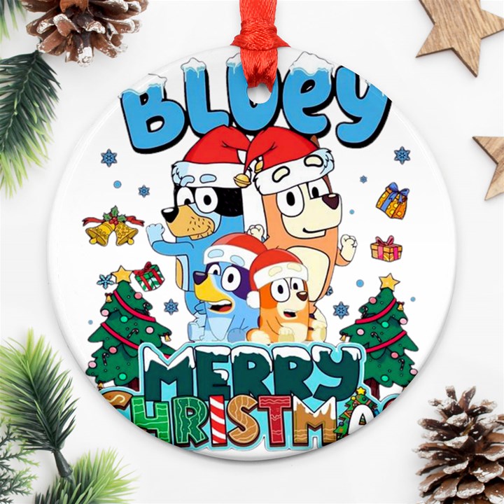 Bluey birthday Ornament (Round)