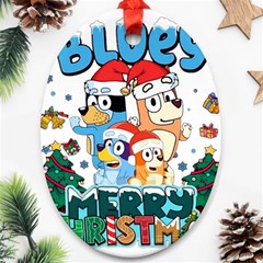 Bluey Birthday Ornament (oval) by avitendut