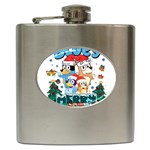 Bluey birthday Hip Flask (6 oz) Front