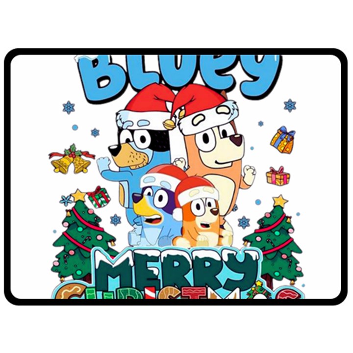 Bluey birthday Fleece Blanket (Large)