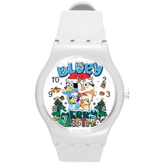 Bluey Birthday Round Plastic Sport Watch (m) by avitendut