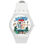 Bluey birthday Round Plastic Sport Watch (M) Front