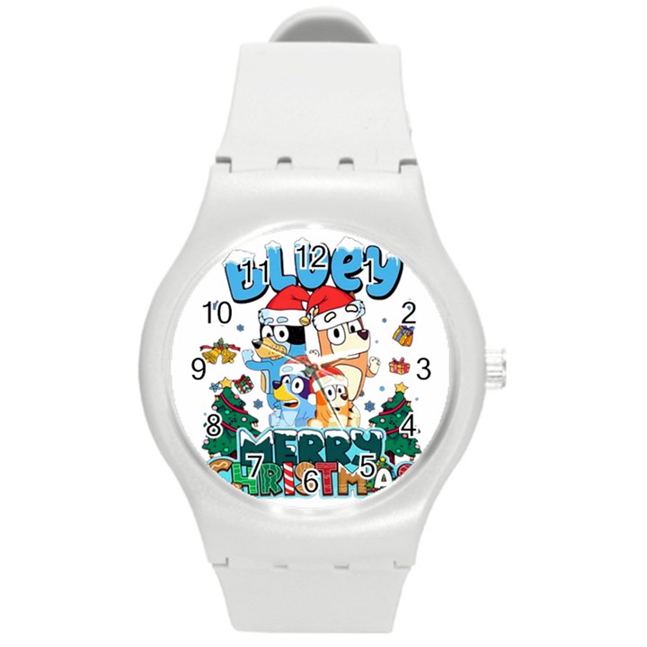 Bluey birthday Round Plastic Sport Watch (M)