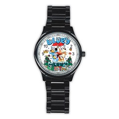 Bluey Birthday Stainless Steel Round Watch by avitendut