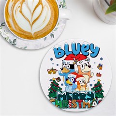 Bluey Birthday Uv Print Round Tile Coaster by avitendut