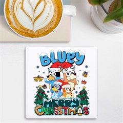 Bluey Birthday Uv Print Square Tile Coaster  by avitendut