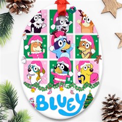 Bluey Christmas Ornament (oval) by avitendut