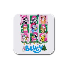 Bluey Christmas Rubber Square Coaster (4 Pack)