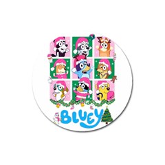 Bluey Christmas Magnet 3  (round) by avitendut