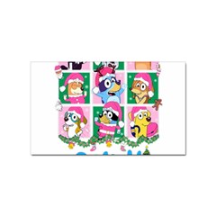 Bluey Christmas Sticker Rectangular (10 Pack) by avitendut