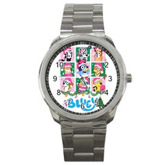 Bluey Christmas Sport Metal Watch by avitendut