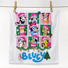 Bluey Christmas Face Towel by avitendut