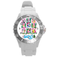 Bluey Christmas Round Plastic Sport Watch (l) by avitendut