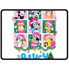 Bluey Christmas Two Sides Fleece Blanket (large) by avitendut