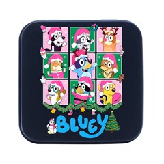 Bluey Christmas Square Metal Box (black) by avitendut