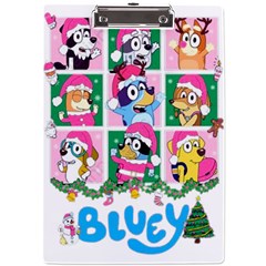 Bluey Christmas A4 Acrylic Clipboard by avitendut