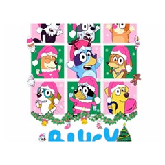 Bluey Christmas Two Sides Premium Plush Fleece Blanket (baby Size) by avitendut