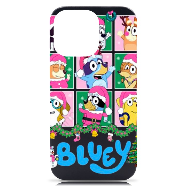 bluey christmas iPhone 14 Pro Max Black UV Print Case