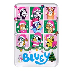 Bluey Christmas Rectangular Glass Fridge Magnet (4 Pack) by avitendut