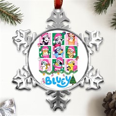 Bluey Christmas Metal Small Snowflake Ornament by avitendut