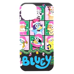 Bluey Christmas Iphone 15 Black Uv Print Pc Hardshell Case by avitendut