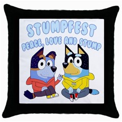 Stumpfest Bluey Throw Pillow Case (black) by avitendut