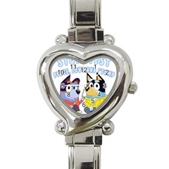 Stumpfest Bluey Heart Italian Charm Watch by avitendut