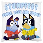 stumpfest bluey Standard Premium Plush Fleece Cushion Case (Two Sides) Back