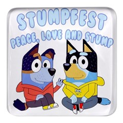 Stumpfest Bluey Square Glass Fridge Magnet (4 Pack) by avitendut