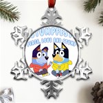 stumpfest bluey Metal Small Snowflake Ornament Front