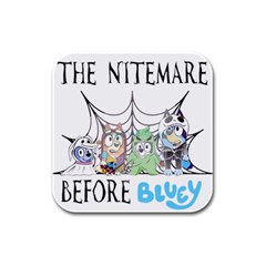 Bluey Halloween Rubber Square Coaster (4 Pack) by avitendut