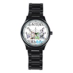 bluey halloween Stainless Steel Round Watch Front