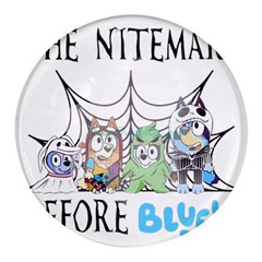 Bluey Halloween Round Glass Fridge Magnet (4 Pack) by avitendut