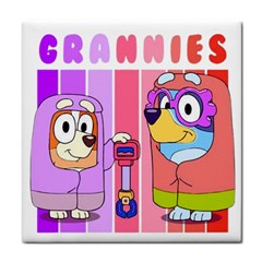 Grannies Bluey Tile Coaster by avitendut