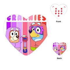 Grannies Bluey Playing Cards Single Design (heart) by avitendut