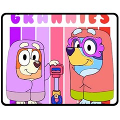 Grannies Bluey Fleece Blanket (medium) by avitendut