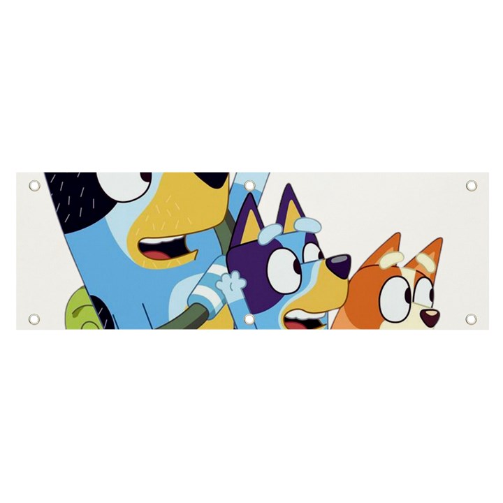 bluey Banner and Sign 6  x 2 