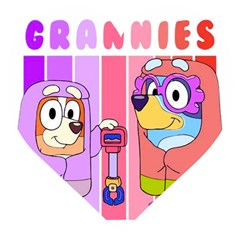 Grannies Bluey Wooden Puzzle Heart by avitendut