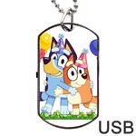 Bluey birthday Dog Tag USB Flash (Two Sides) Front