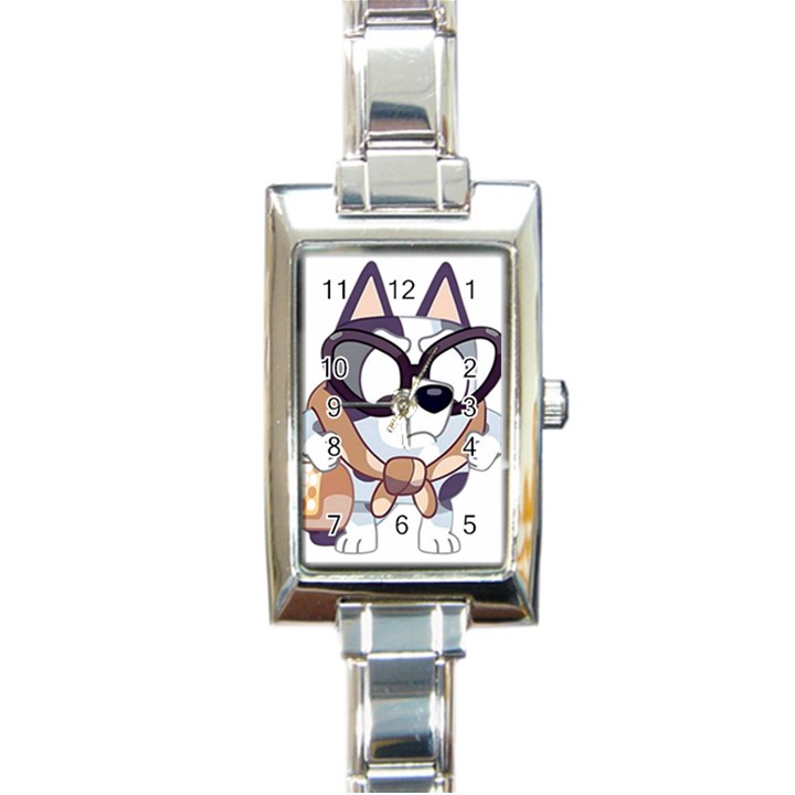 bluey Rectangle Italian Charm Watch