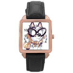 Bluey Rose Gold Leather Watch  by avitendut