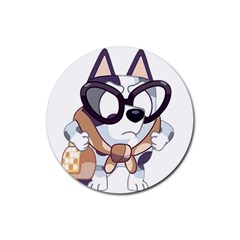 Bluey Funny Rubber Coaster (round) by avitendut