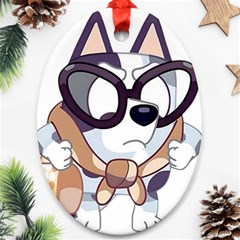 Bluey Funny Oval Ornament (two Sides)