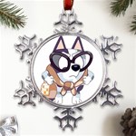 bluey Metal Large Snowflake Ornament Front