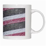 Vintage Vibrant Stripes Pattern Print Design White Mug Right