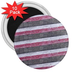 Vintage Vibrant Stripes Pattern Print Design 3  Magnets (10 Pack)  by dflcprintsclothing