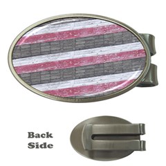 Vintage Vibrant Stripes Pattern Print Design Money Clips (oval)  by dflcprintsclothing