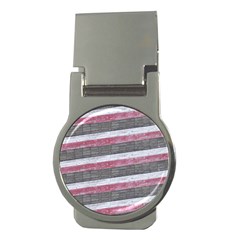 Vintage Vibrant Stripes Pattern Print Design Money Clips (round)  by dflcprintsclothing