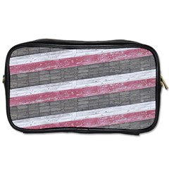 Vintage Vibrant Stripes Pattern Print Design Toiletries Bag (one Side) by dflcprintsclothing