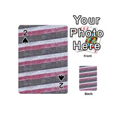 Vintage Vibrant Stripes Pattern Print Design Playing Cards 54 Designs (mini)